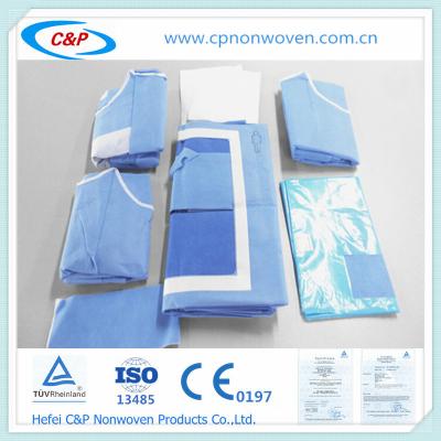 China Reinforced Sterile Laparoscopic Abdominal Surgical Drape Pack for sale