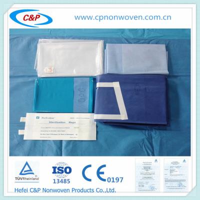 China surgical disposable nonwoven custom/OEM Laparotomy drape pack for sale