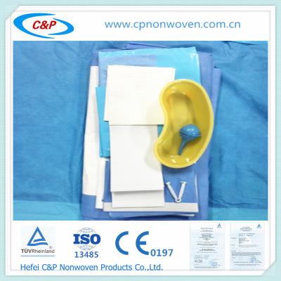 China hospital/clinic caesarean operation China C-section drape pack for sale