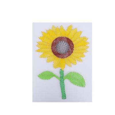 China Creative Handmade Class Work Toy China Sunflower DIY Gift Decoration Painting Nail Line Handmade Line for sale