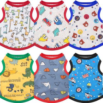 China Viable 6 Pieces Puppy Dog Shirts Printed Cute Breathable Sweatshirt Puppy Clothes Pet Apparel for sale