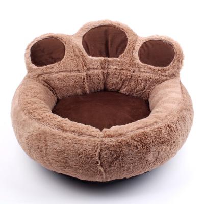 China Whosale Pet Dog Bed Fashionable Luxury Viable Paw Shape Dog Bed Round Cute Pet Bed for sale