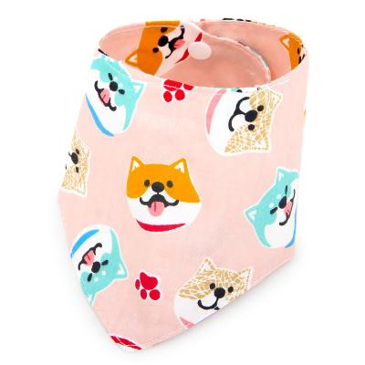 China High Quality Viable Cartoon Printing Pattern Cats And Dogs Pet Triangle Scarf Headband Pet Daily Life Supplies for sale