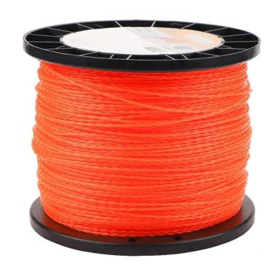 China .095-Inch Brushcutter High Quality 5LB 2.4mm Orange Twist Brush 2-Stroke Brush Grass Trimmer Line Nylon Line Parts for sale