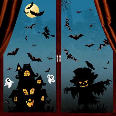 China Static 2021 Party Decoration Halloween Sticker Stickers Halloween Window Decoration Stickers for sale