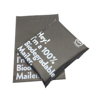 China Degradable Black Custom Messenger Mailing Bag Biodegradable Recycled Plastic Envelope Mailer Mailing Bag for sale