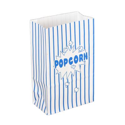 China Recyclable Disposable Oil Proof Popcorn Paper Bag Snack Food Packaging Bag Thickened Kraft Paper Coated Packaging Bag for sale