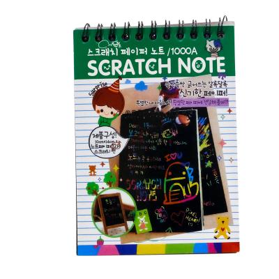 China Scratch Arts and Crafts Notebooks Scratch Notepads for Kids Rainbow Gifts Coloring Books 14*10cm for sale