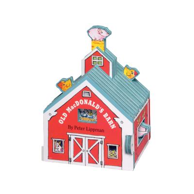 China Kids Mini House Series Board Book White Book Board Worker: Old MacDonald's Barn Model Toy Book for sale