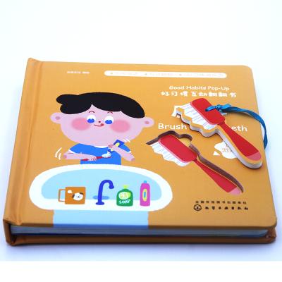 China paper & Cardboard OEM Children Kids Hardcover Children Book Brush Teeth DIY Books for sale