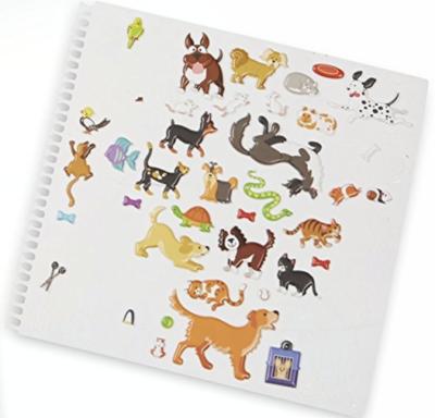 China paper & Delicate Designed Reusable Cardboard Sticker Book With Different Scenes for sale