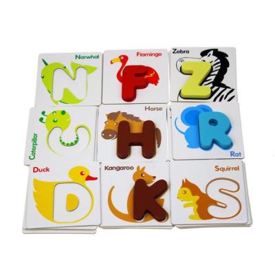 China paper & Cardboard Kids Paper Cards Flash Cards Study Print Number Cards for Learning 3D Puzzle for sale