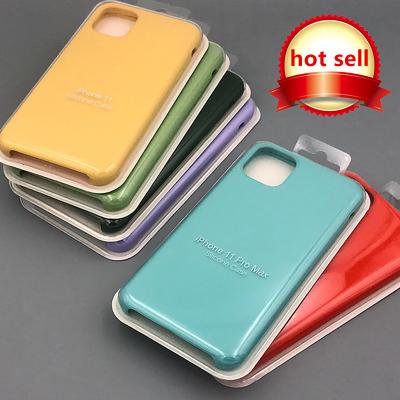 China High Quality Soft Liquid Silicone Rubber Shockproof For Apple Iphone 13 Pro Max Phone Case With Original Logo TPU Cell Phone 12 Cover Bag for sale