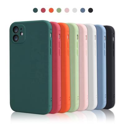 China 2022 New Design Hot Selling Luxury Matte Square Shockproof Phone Case For iphone 13 12 XR Max Soft silicone tpu Customized Mobile Cover for sale