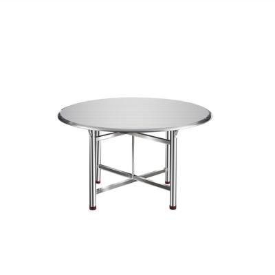 China Factory stainless steel foldable dining table, large round dining table, hot pot table for outdoor use for sale