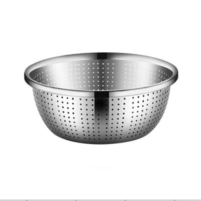 China Sustainable Stainless Steel Mixing Bowl With Metal Strainer For Mixing Cooking for sale