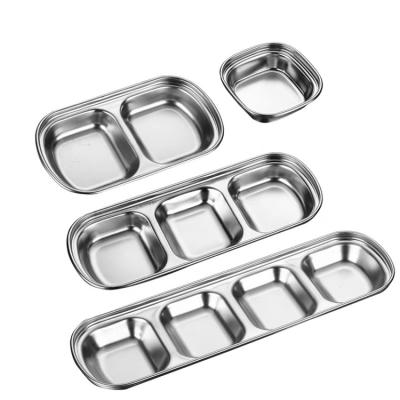 China Sustainable Korean Kitchenware Condiment Dish 304 Stainless Steel Sauce Dishes for sale