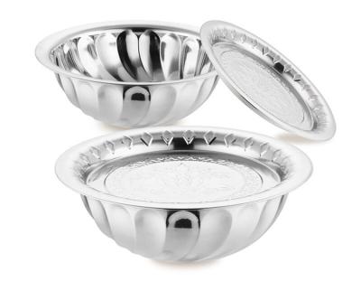 China Sustainable stainless steel wash bowl with lid for sale