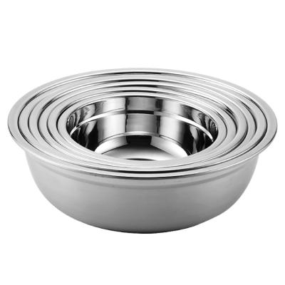 China Sustainable factory stainless steel tablewear set mixing bowl nesting dish cooking supplies for sale