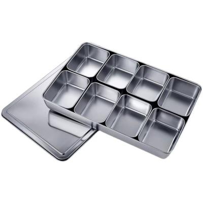 China Viable Stainless Seasoning Rack Spice Jars Box Storage Container Condiment Seasoning Jars for sale