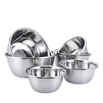 China Good Quality Sustainable Home Wholesale Kitchen Used Round Wash Bowl Stainless Steel Deep Basin for sale