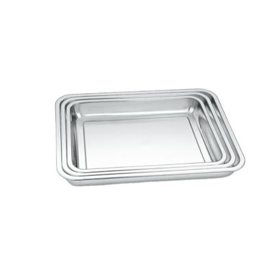 China Sustainable Factory 2 cm Food Service High Tray 201stainless Steel Baking Tray for sale