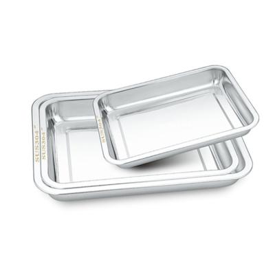 China High Quality Stainless Steel Bakeware Factory Sustainable 4.8cm Square Food Container for sale