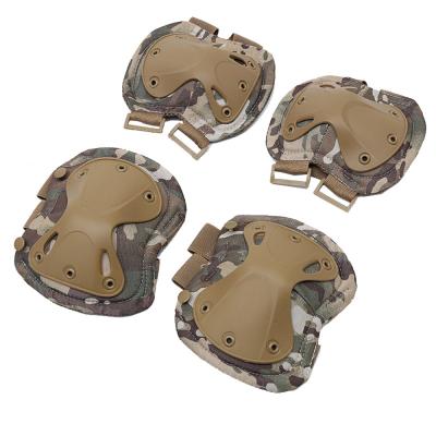 China Custom Made Adult Funfishing Manufacturing Camouflage Army Elbow and Knee Pads Airsoft Paintball Knee Pads for sale