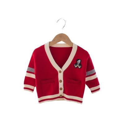 China B666 Fall/Winter 2021 Autumn/Winter 2021 Boys' V-Neck Children's Sweaters Children's Cardigan Baby Boy Breathable Clothes for sale