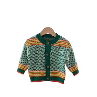 China Y739 OEM service breathable baby sweater unisex knit cardigan children's wholesale children's clothing boutiques girl sweater for sale