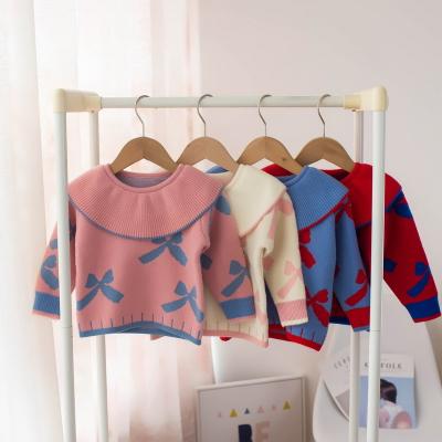 China Y729Autumn/Winter 2021 Multicolor Children's Sweaters Girls Round Neck Sweaters Breathable Children's Sweaters for sale