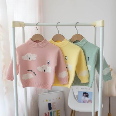 China Y829 Autumn/Winter 2021 Children's Sweater Babies Solid Color Breathable Multicolor Toddler Bottom Sweaters for sale