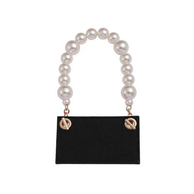 China Carry Pearl Short Armpit Shoulder Hand Bag Wallet Small Incense Card Bag Eco-friendly Transformation Chain Strap for sale