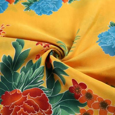 China Top Selling African Wool Peach Print Fabric Dress Flower Border 3d Printing Polyester Shrink-Resistant Fabric for sale