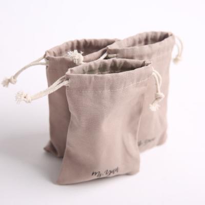 China Factory Mini Pouch Gift Bag Canvas Drawstring Bag Wholesale Canvas Candy Bag for sale