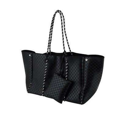 China Factory Lady Fashion Shopping Comfortable Neoprene Handle Bag for sale