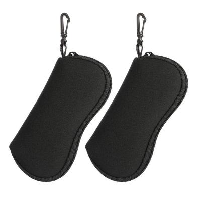 China Black Soft Soft Neoprene Travel Easy To Carry Eyeglasses Case for sale