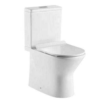 China Bathroom Sanitaryware Square Style Double-Flow Ceramic Trap S Trap Two-Piece Washdown P Toilet for sale