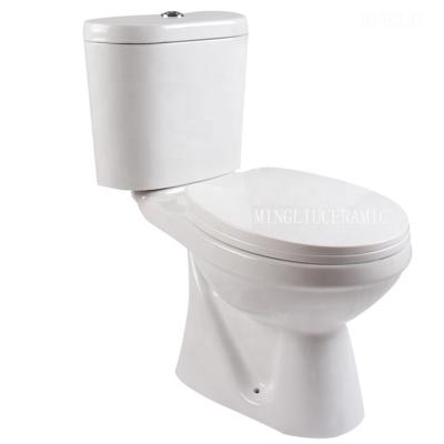 China Two Piece Double-flush Low Price Western Ceramic Sanitary Ware Wash Down WC Toilet for sale