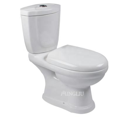 China Double-Flow Water Saving Safety Around Ceramic Japanese Two-Piece Toilet WC for sale