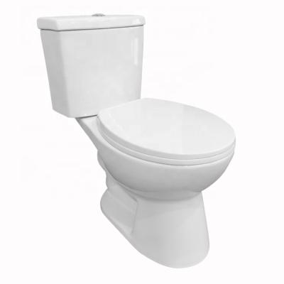 China South Africa Sanitary Market Double-flush Ceramic Ware Bathroom S Trap Two Piece Siphonic Toilet for sale