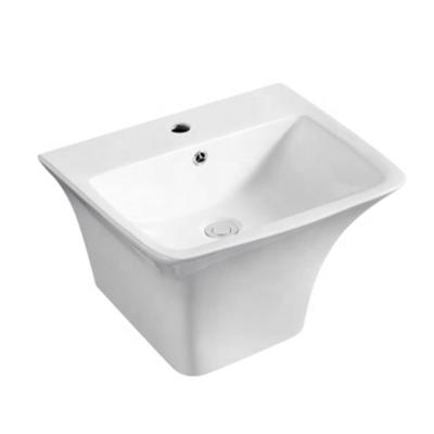 China Desgin 2020 New Design Factory Modern Wholesale Hand Wash Basin Bathroom Ceramic One Piece Wall Hung Wash Basin for sale