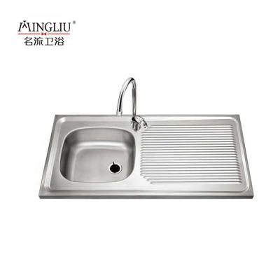 China With faucet popular design single stainless steel kitchen sink for sale for sale