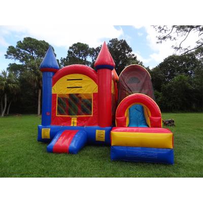 China Rental or Home Use 4 in 1 Deluxe Multi Color Bouncy Castle Combo for sale