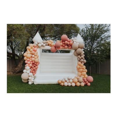 China Rental or Home Use White-Bounce-House Party Jumpers Bounce House Inflatable Wedding White House Bounce for sale