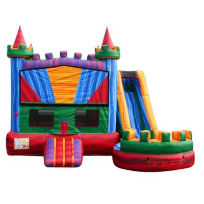 China Rental or Home Use 5-1 Colorful Bouncy Castle Combo Mod Kids Bouncing Play House for sale