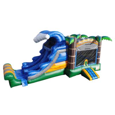 China Rental or Home Use 27ft Paradise Moonwalk Tropical Inflatable Bounce Combo House for sale