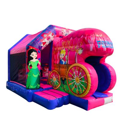 China Various Rental or Home Use Design Girl Candy Dragon Bouncy Castle Tractor for sale