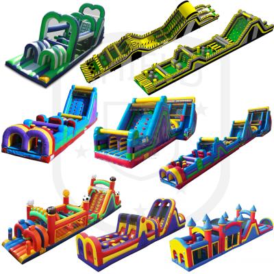 China Military Rental Or Family Home Use Inflatable Wipeout Backyard Obstacle Course for sale