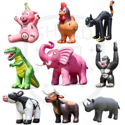 China Cat Dinosaur Elephant Gorilla Cow Bull Chicken Pig Inflatable Rental Or Home Use Advertising Model for sale